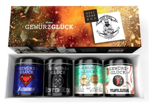 ---Gewürz Glück --- Geschenkbox "Echte Kerle" 230g
