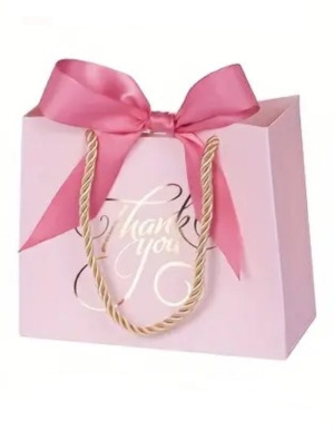Kleine Geschenktüte Rosa "THANK YOU"
