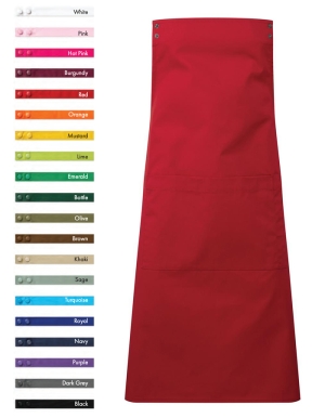 PW190 / PW191 Latzschürze Red (Bändel wählbar)