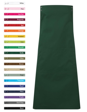 PW190 / PW191 Latzschürze Bottle Green (Bändel wählbar)