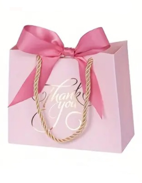 Kleine Geschenktüte Rosa "THANK YOU"